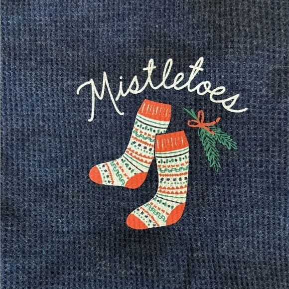 Mistletoes Waffle Knit Top- L Tall - Picture 2 of 7